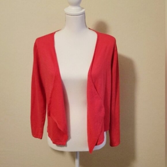 J. Jill Sweaters - J. Jill Coral Pink Women's Cardigan Sweater